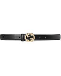 gucci leren riem met in elkaar|Meer.